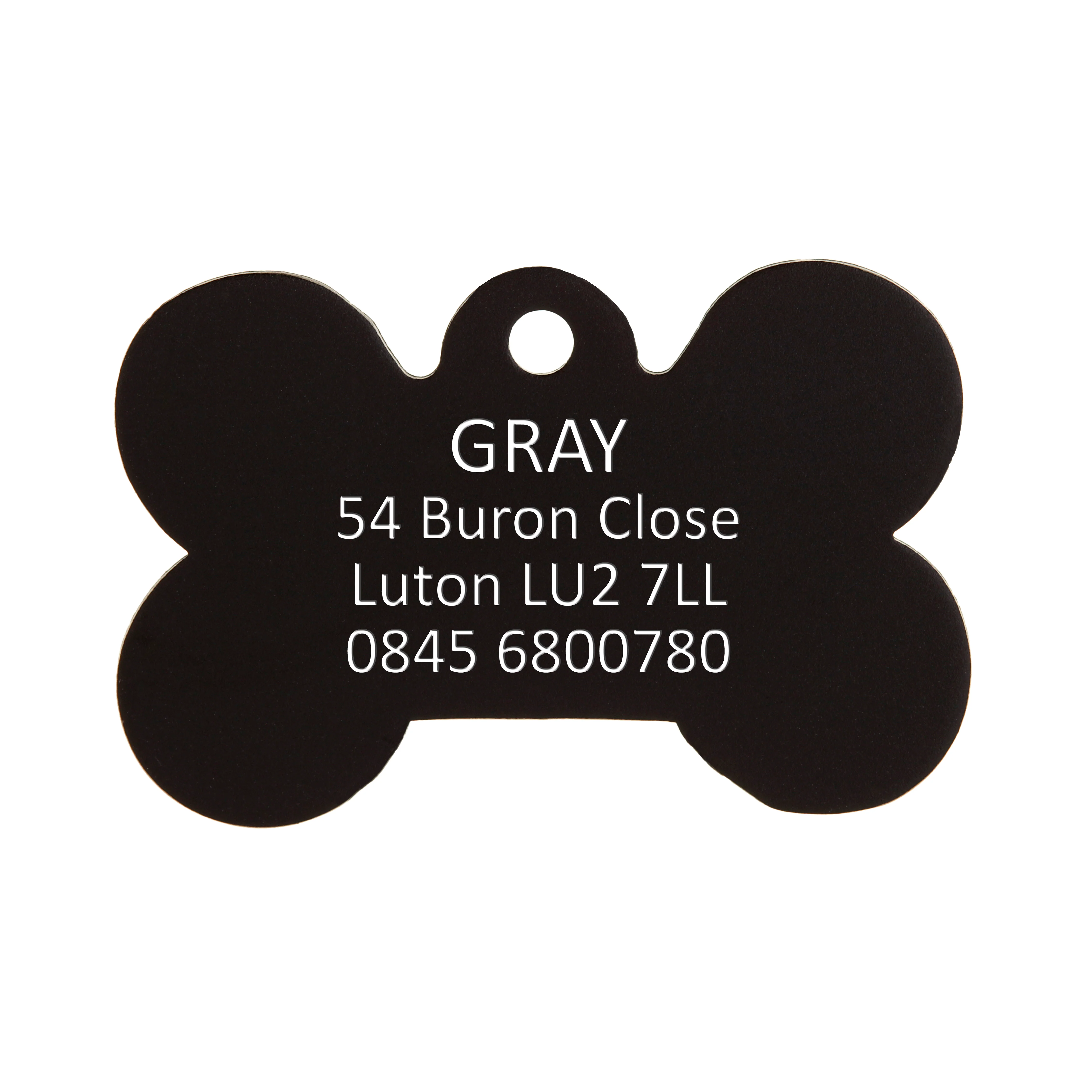 Aluminium Black Bone Pet Tag - Image 3