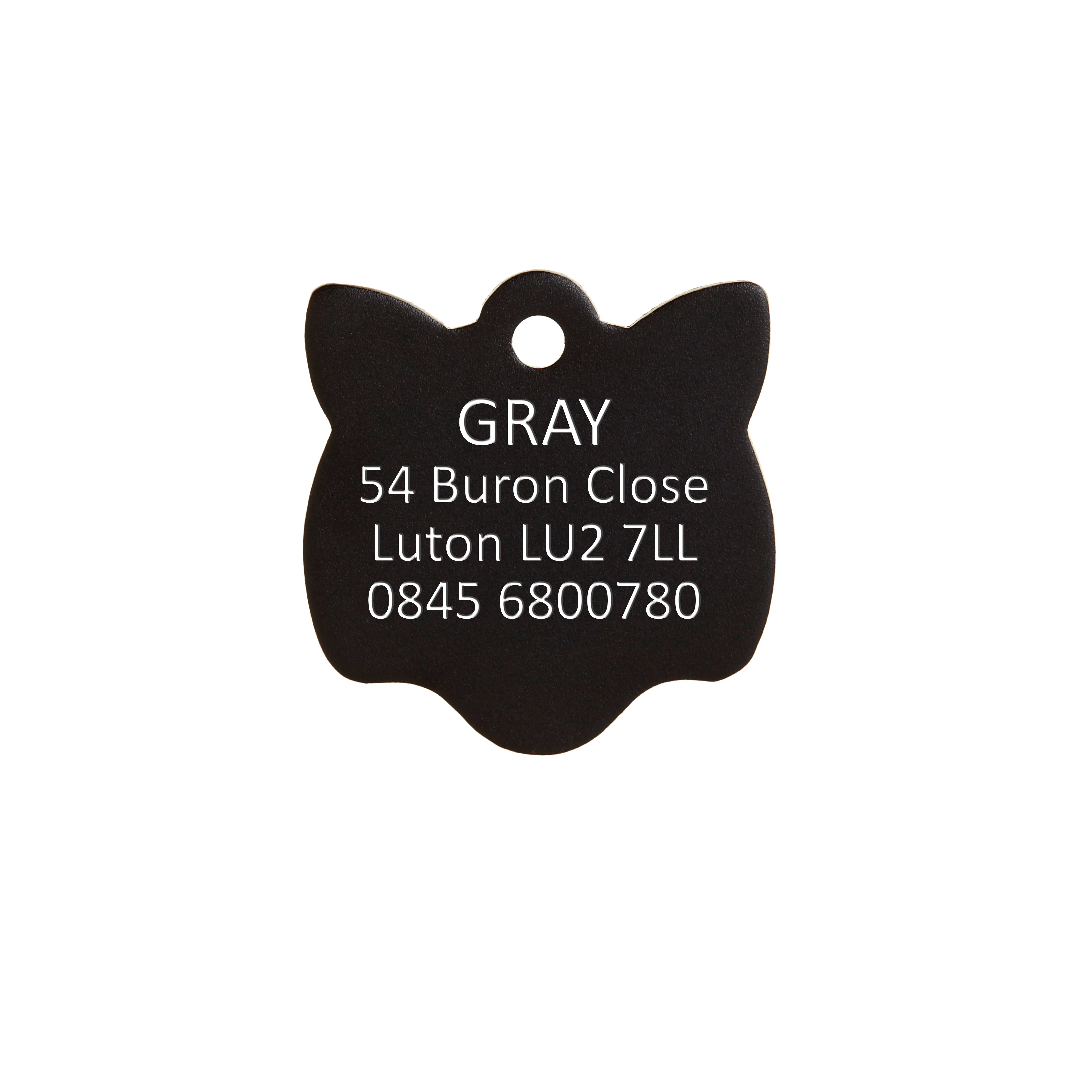 Aluminium Black Cat Pet Tag - Image 3
