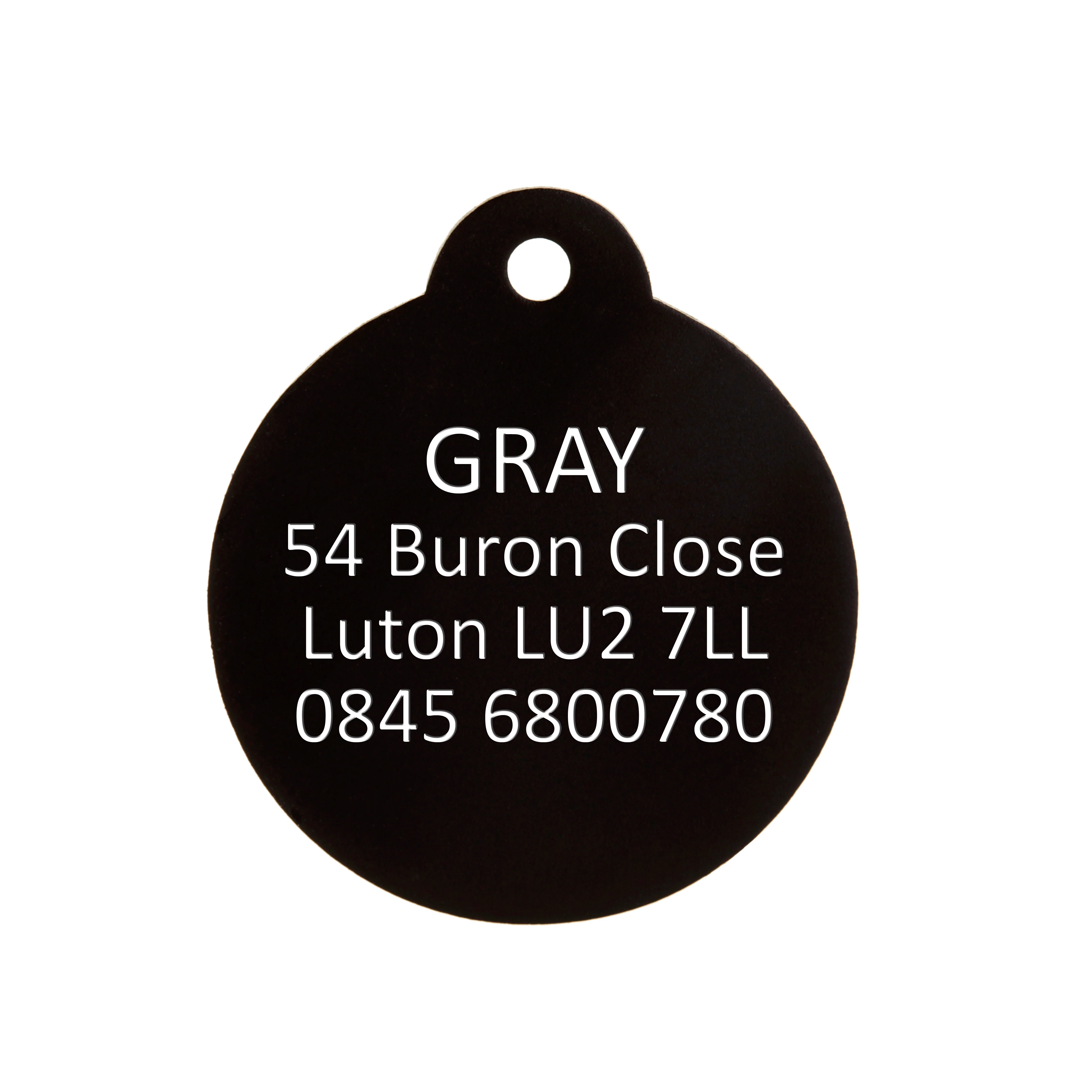 Aluminium Black Disc Pet Tag - Image 3