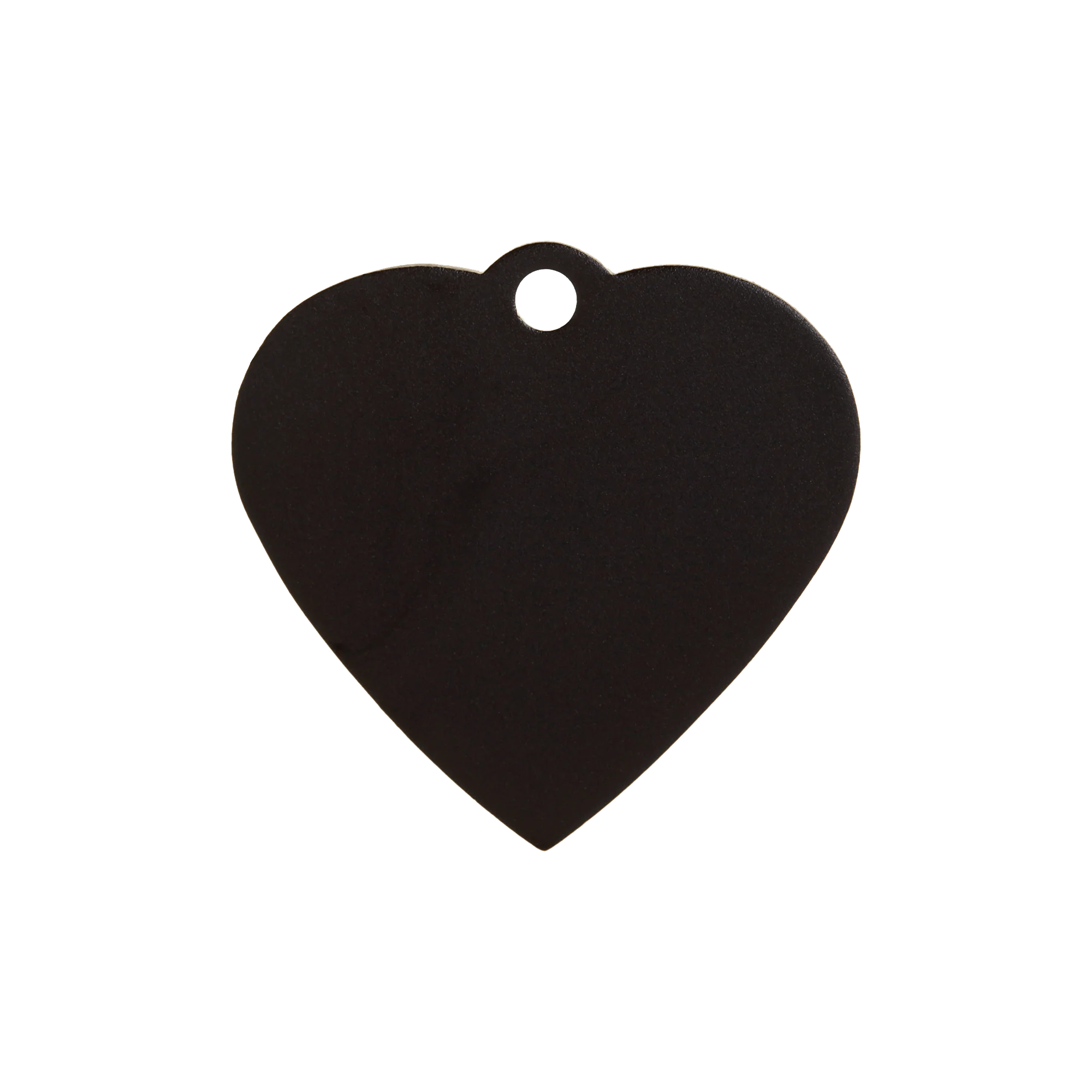 Aluminium Black Heart Pet Tag