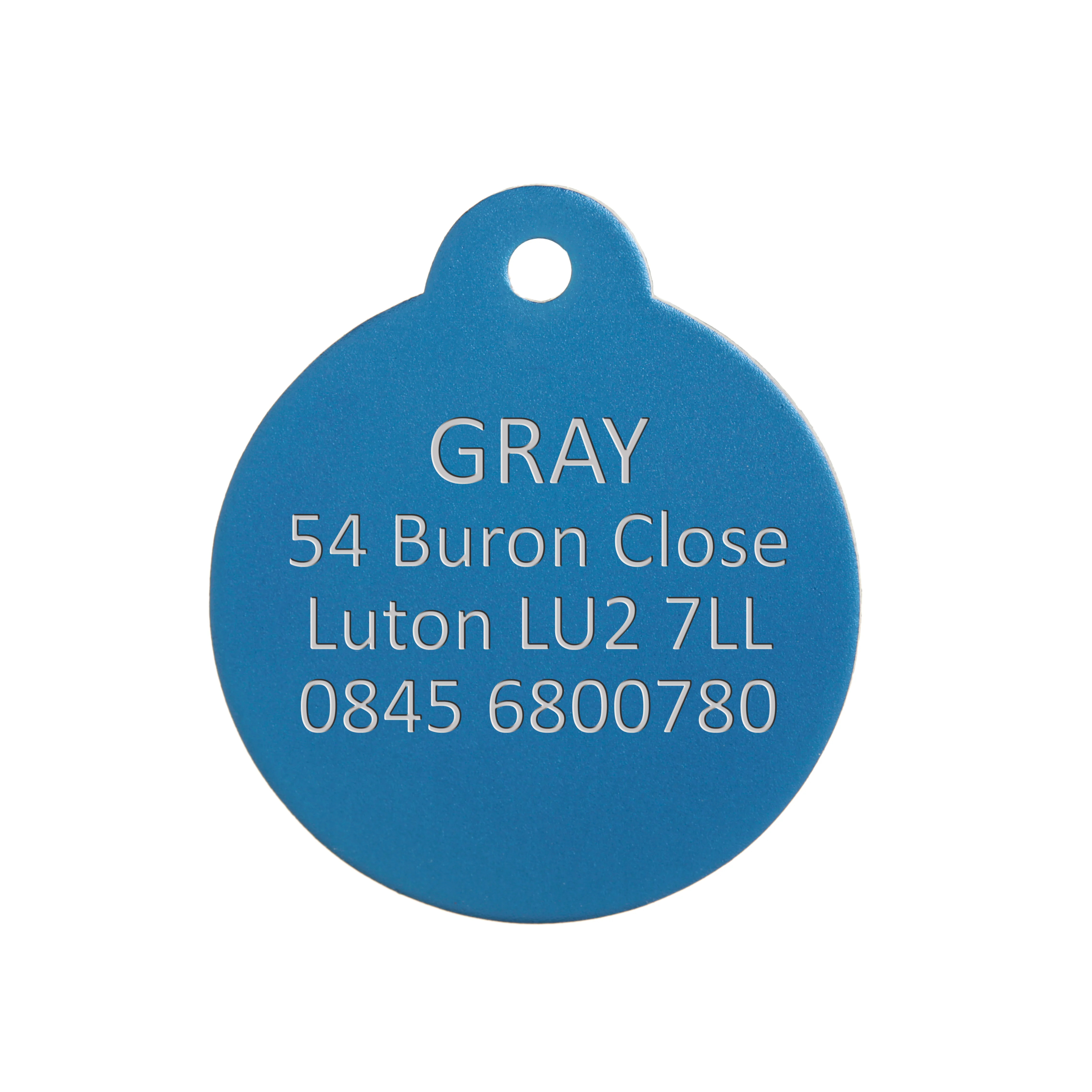 Aluminium Blue Disc Pet Tag - Image 3