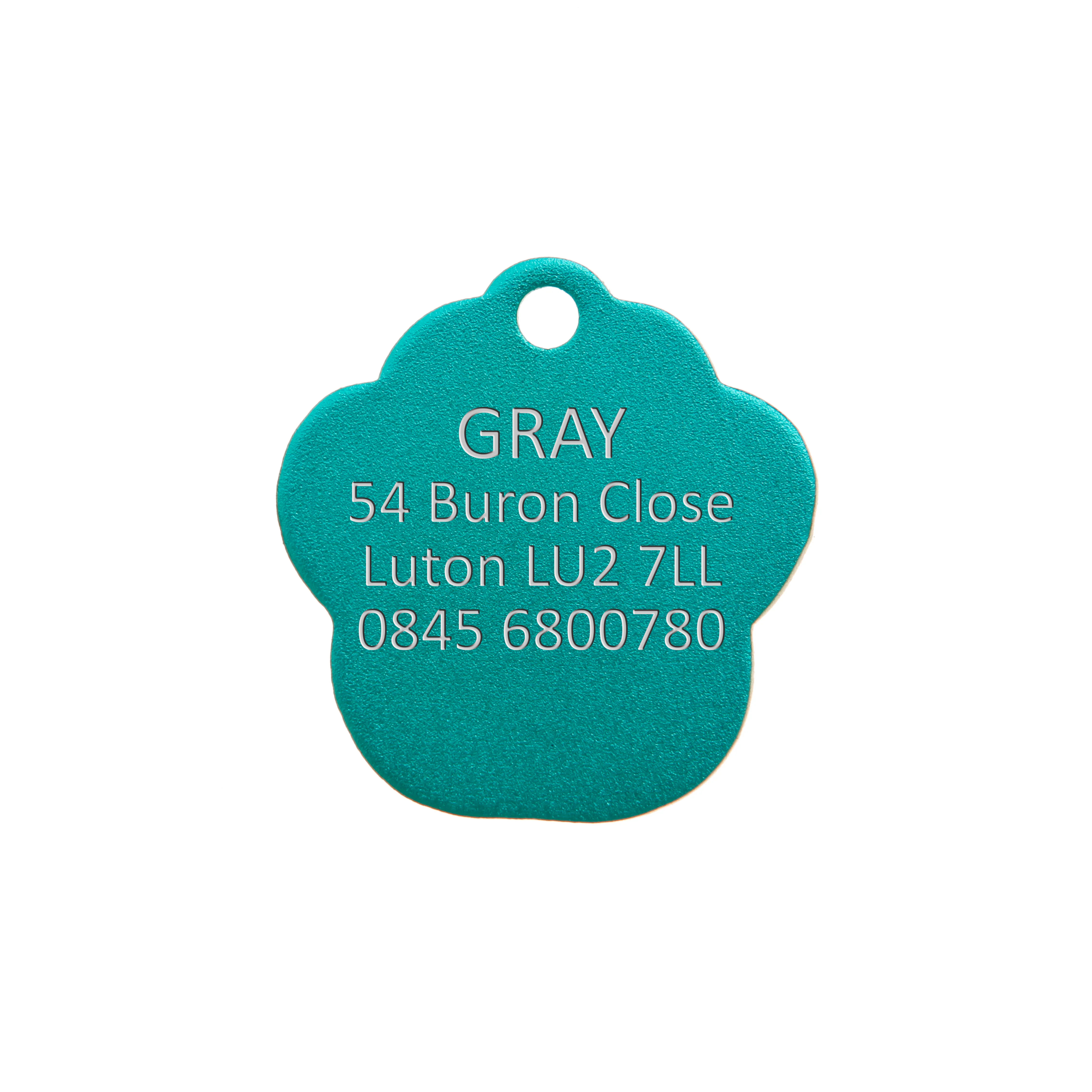 Green Aluminium Paw Pet Tag - Image 3
