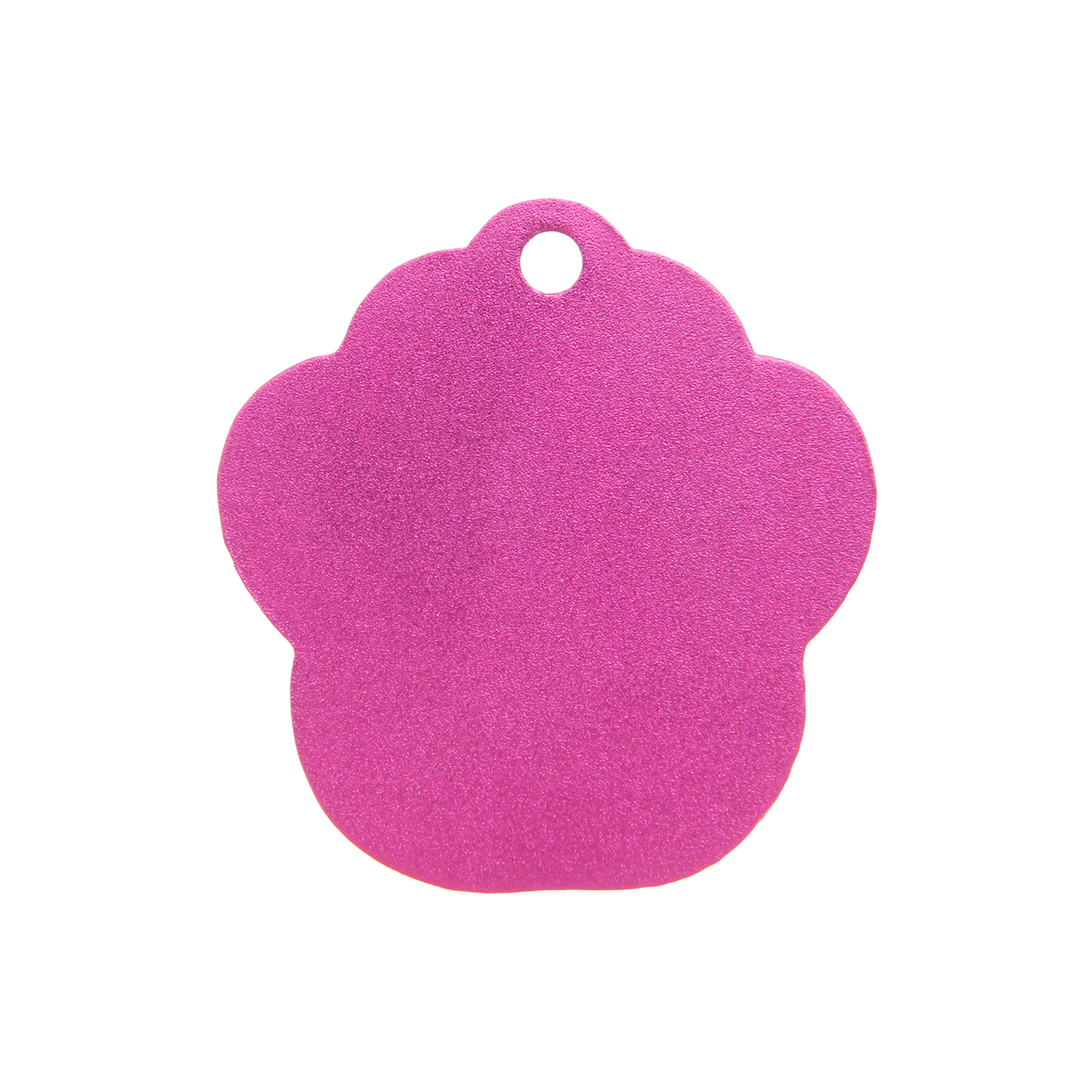 Pink Aluminium Paw Pet Tag