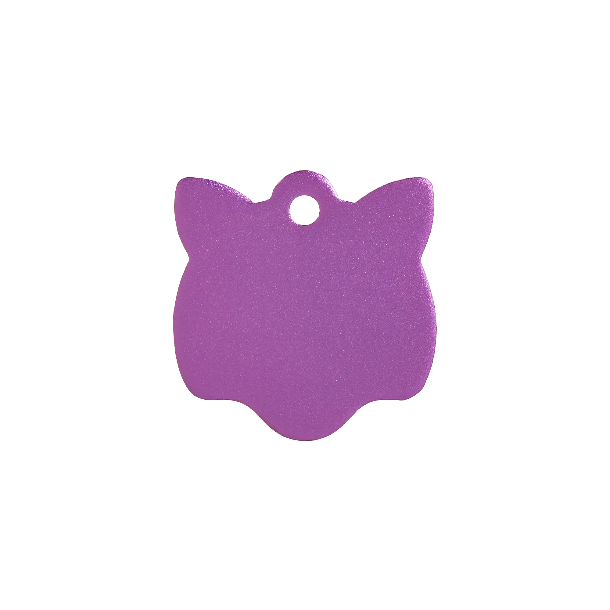 Aluminium Purple Cat Pet Tag