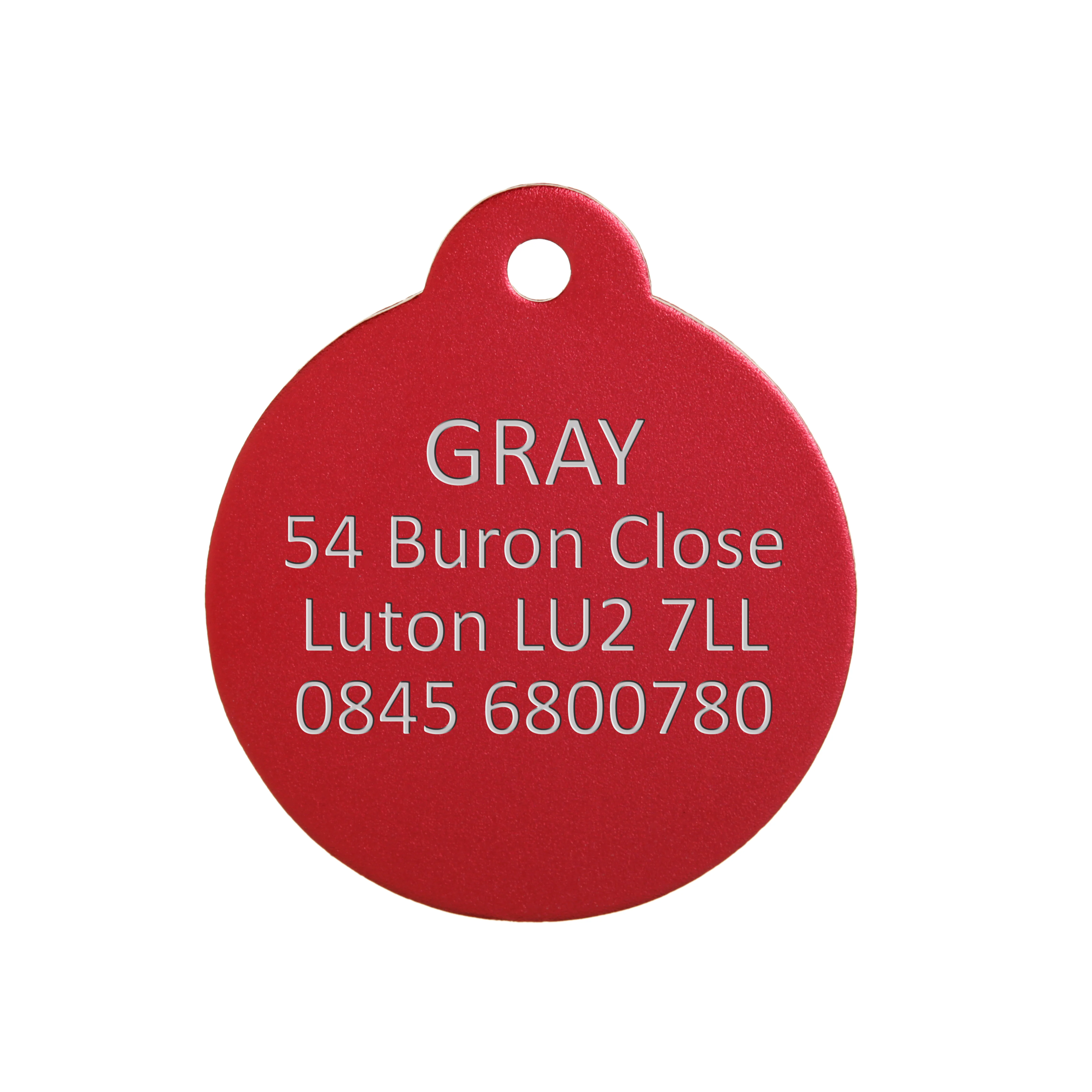 Aluminium Red Disc Pet Tag - Image 3