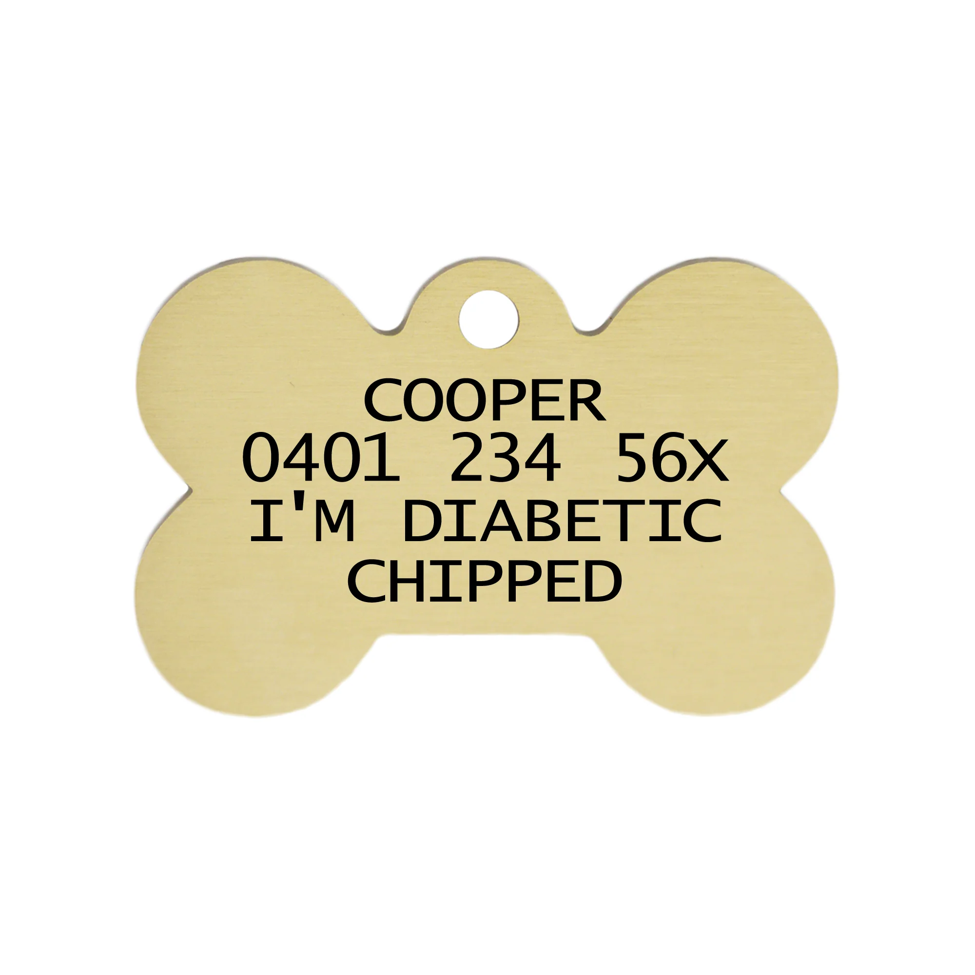 Brass Bone Dog ID Tag - Image 5