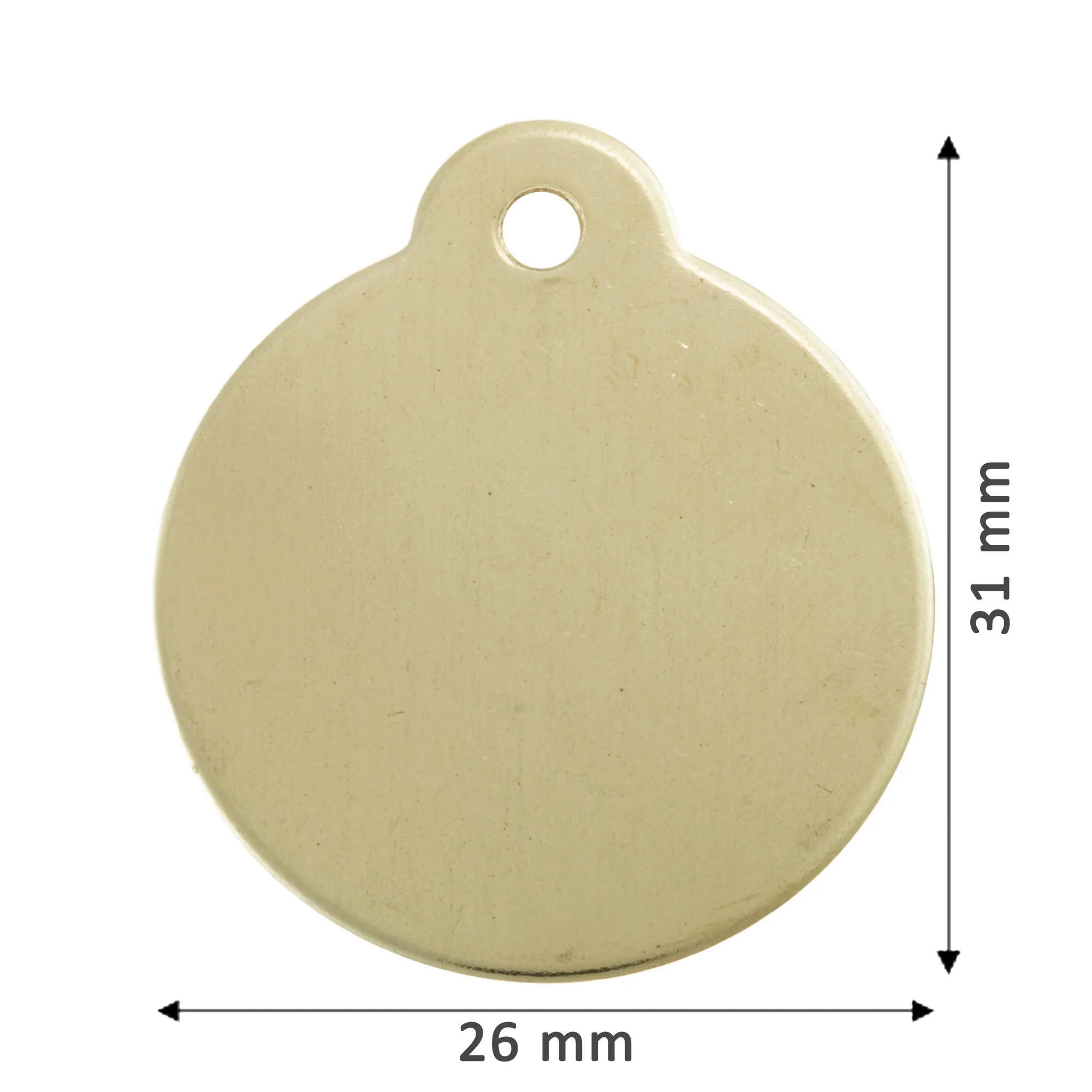Brass Round Pet ID Tag - Image 3