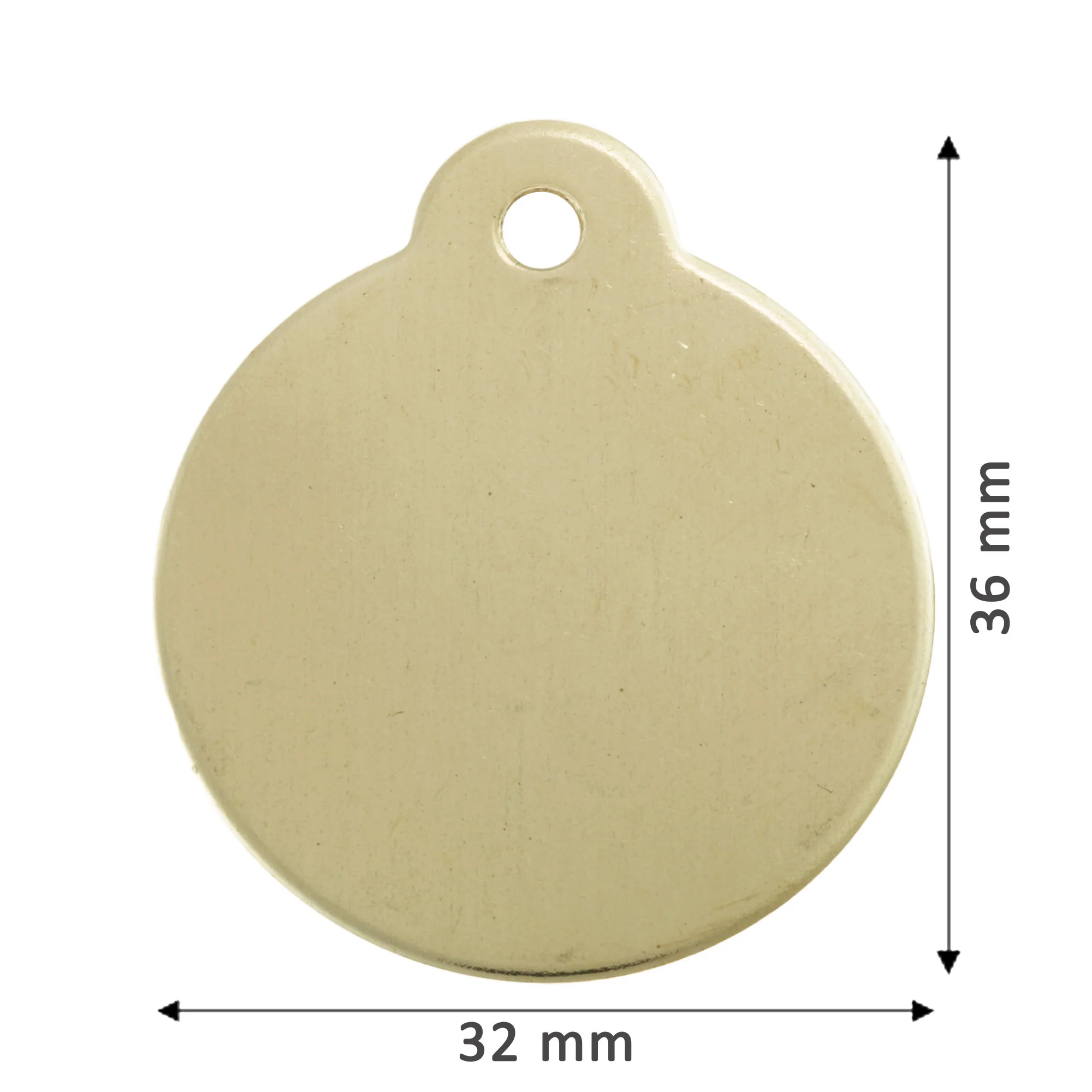 Brass Round Pet ID Tag - Image 4