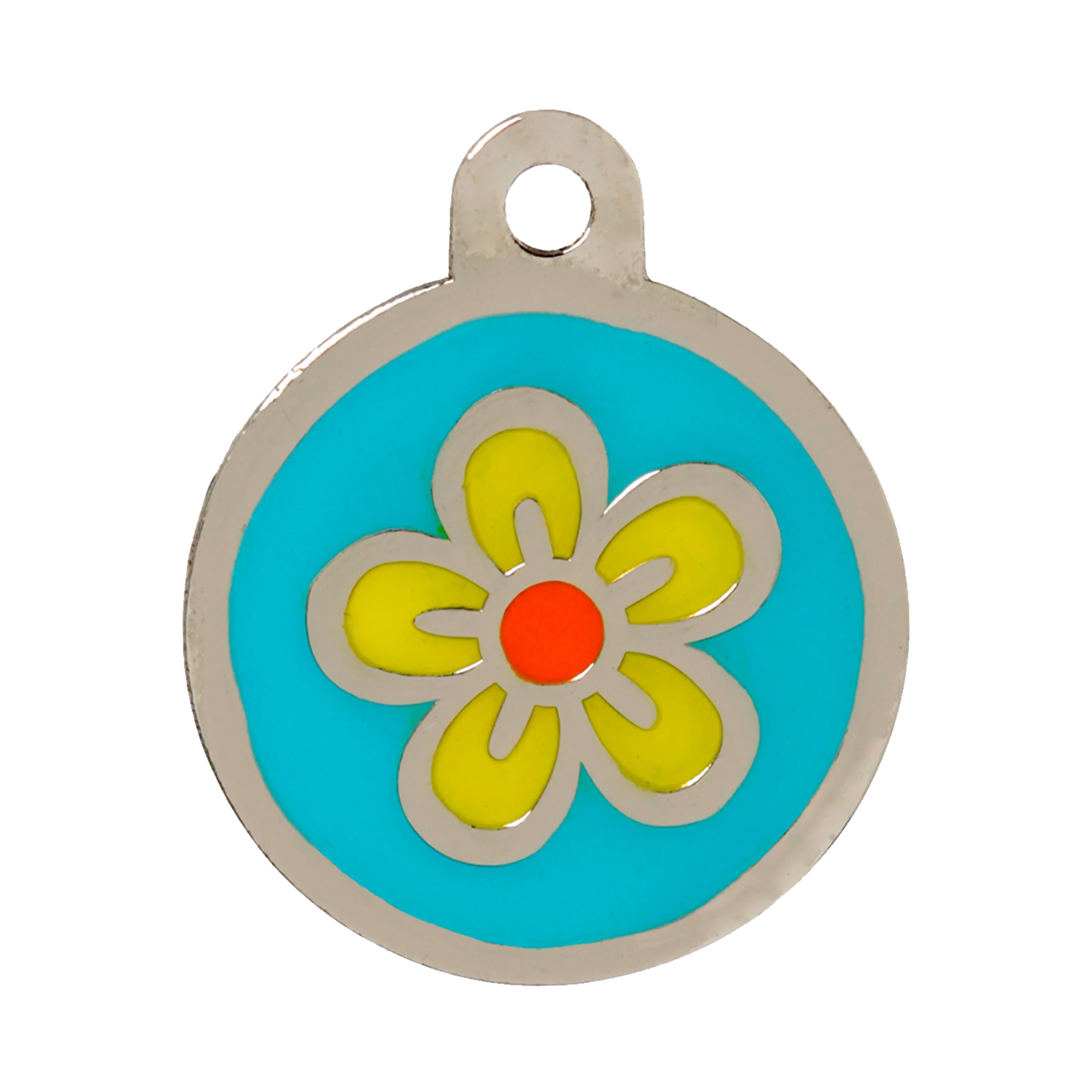 Flower Enamel Pet ID Tag