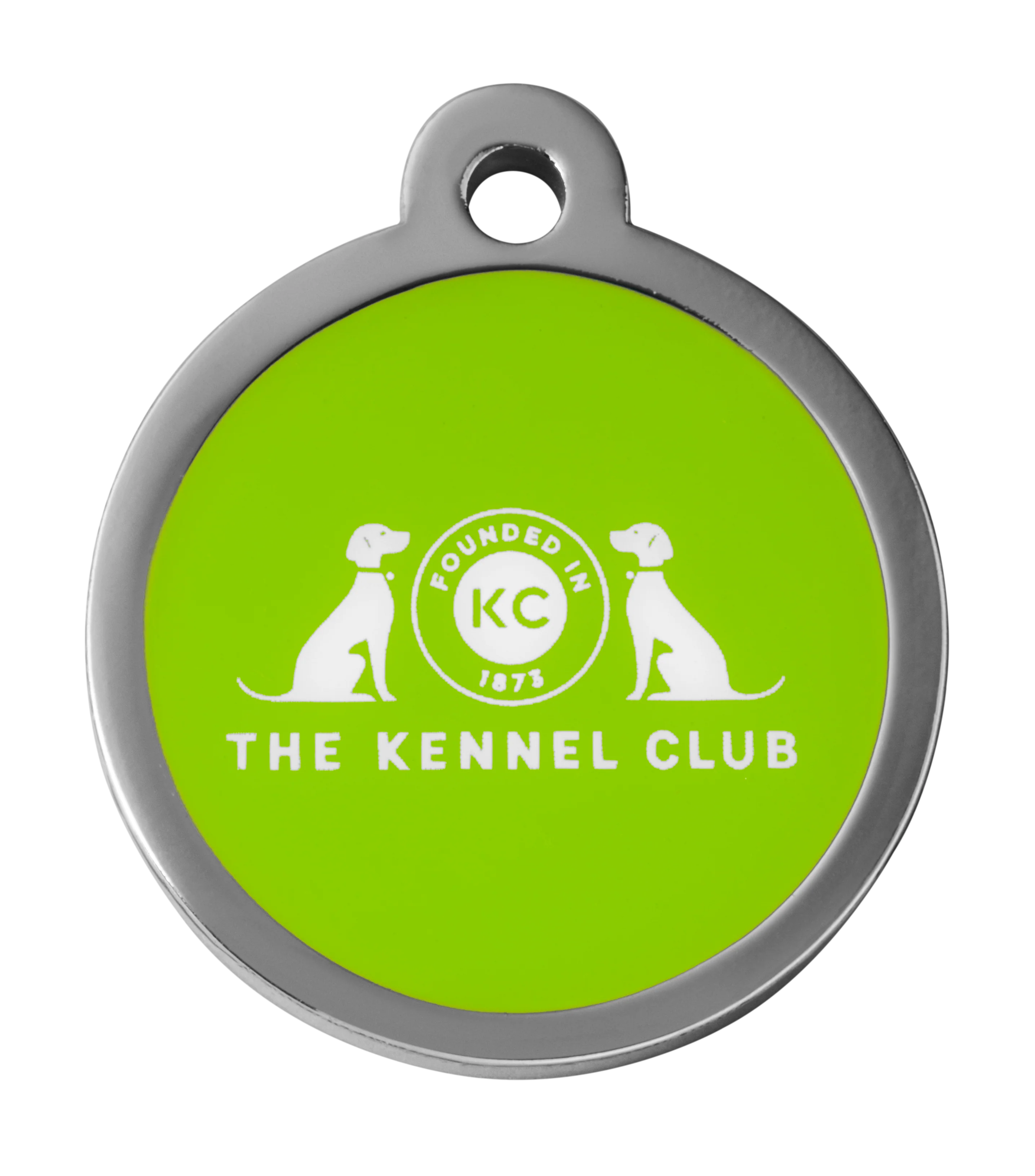 Kennel Club Round Dog Tag Light Green