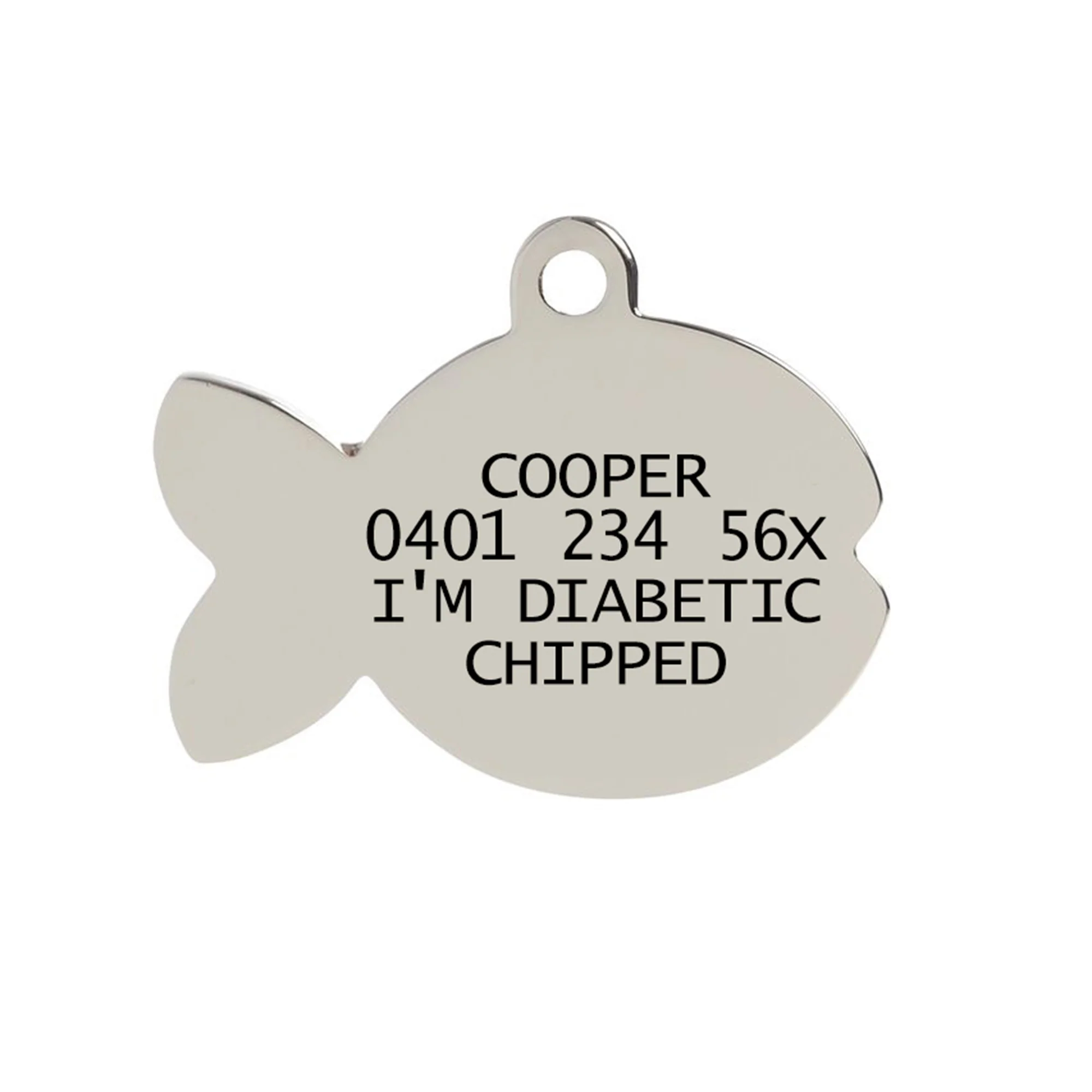 Green Sparkle Fish Pet ID Tag - Image 4