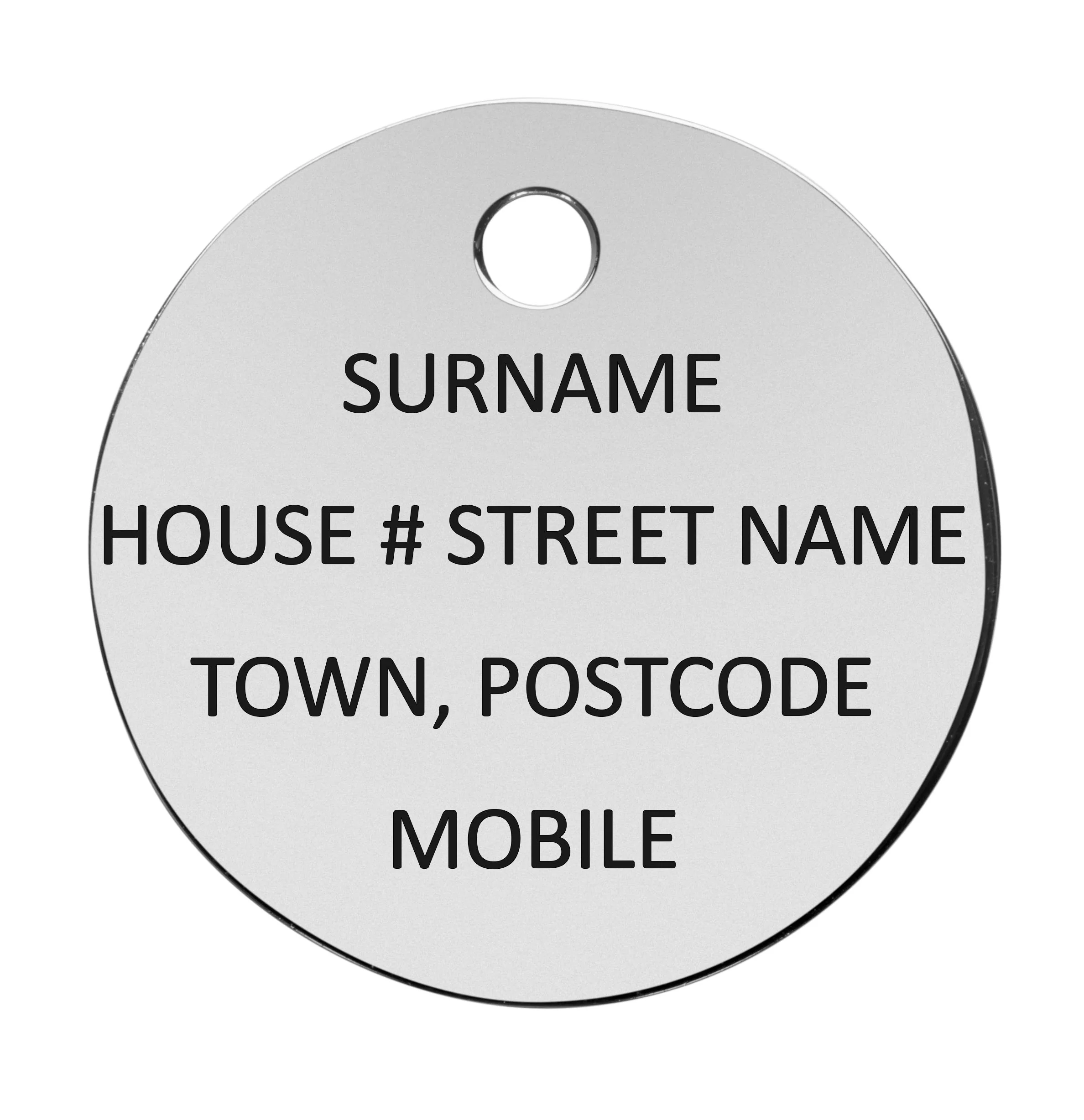 Blue Glitter Bones Pet ID Tag - Image 4