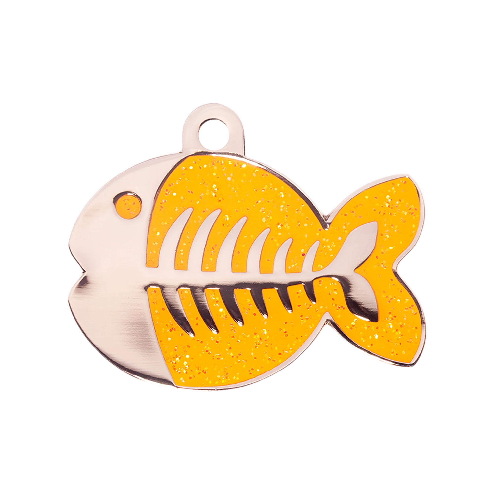 Orange Sparkle Fish Pet ID Tag