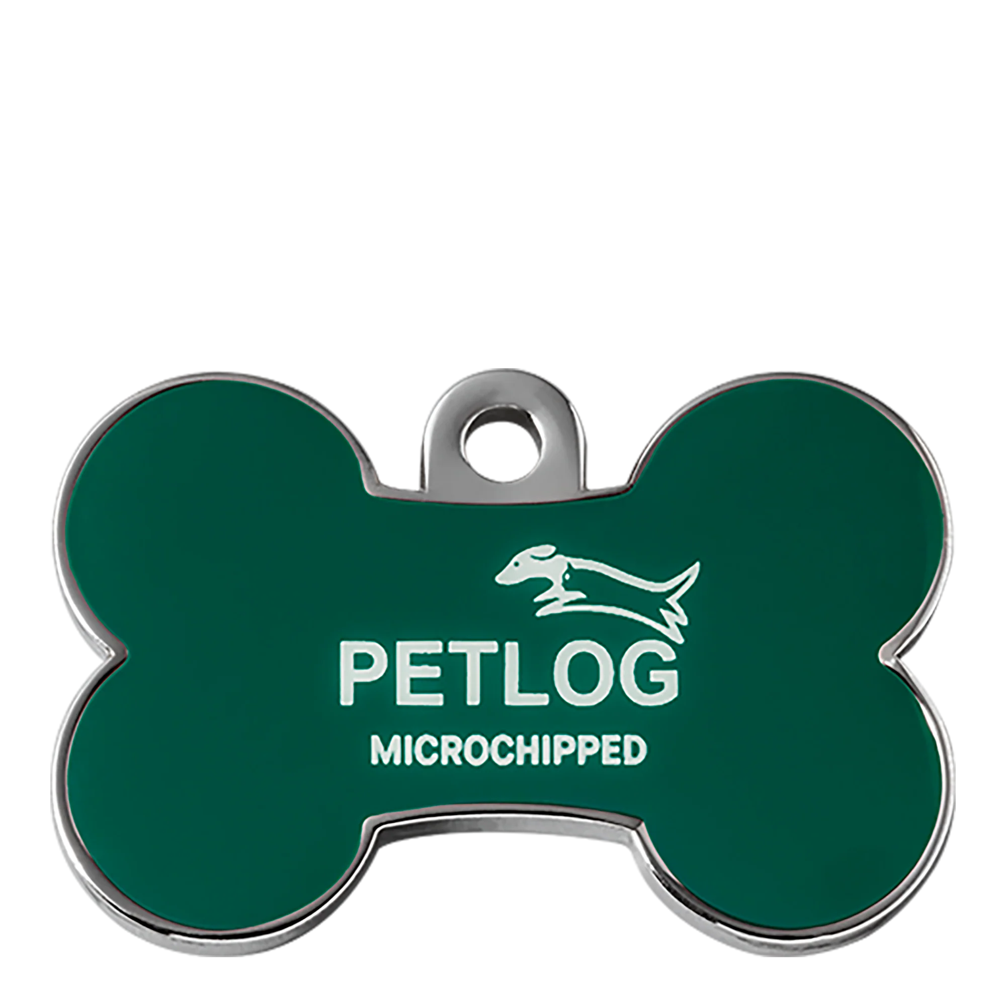 Petlog Green Bone-Shaped ID Tag – Official Kennel Club Tag