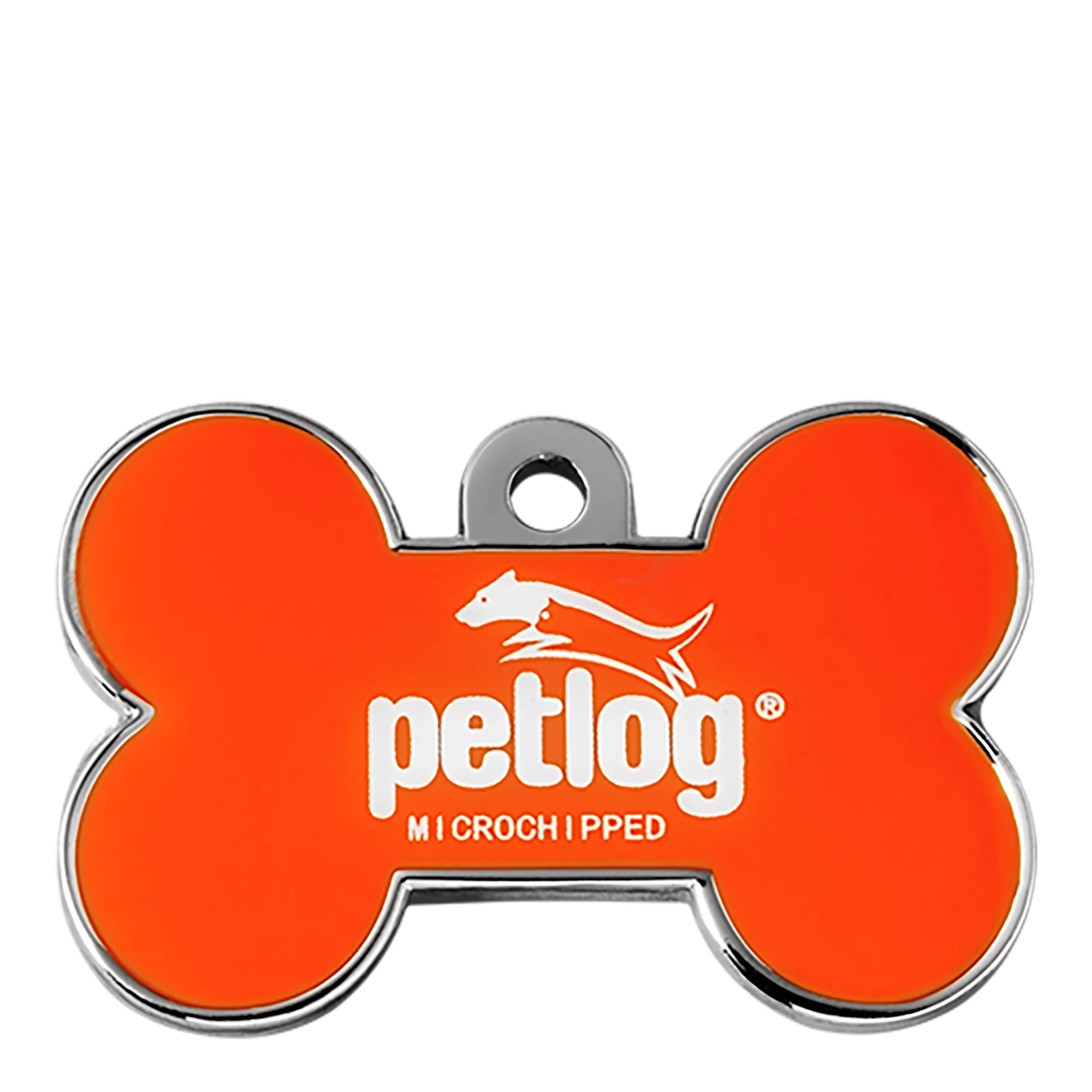 Petlog Orange Bone-Shaped ID Tag – Official Kennel Club Tag