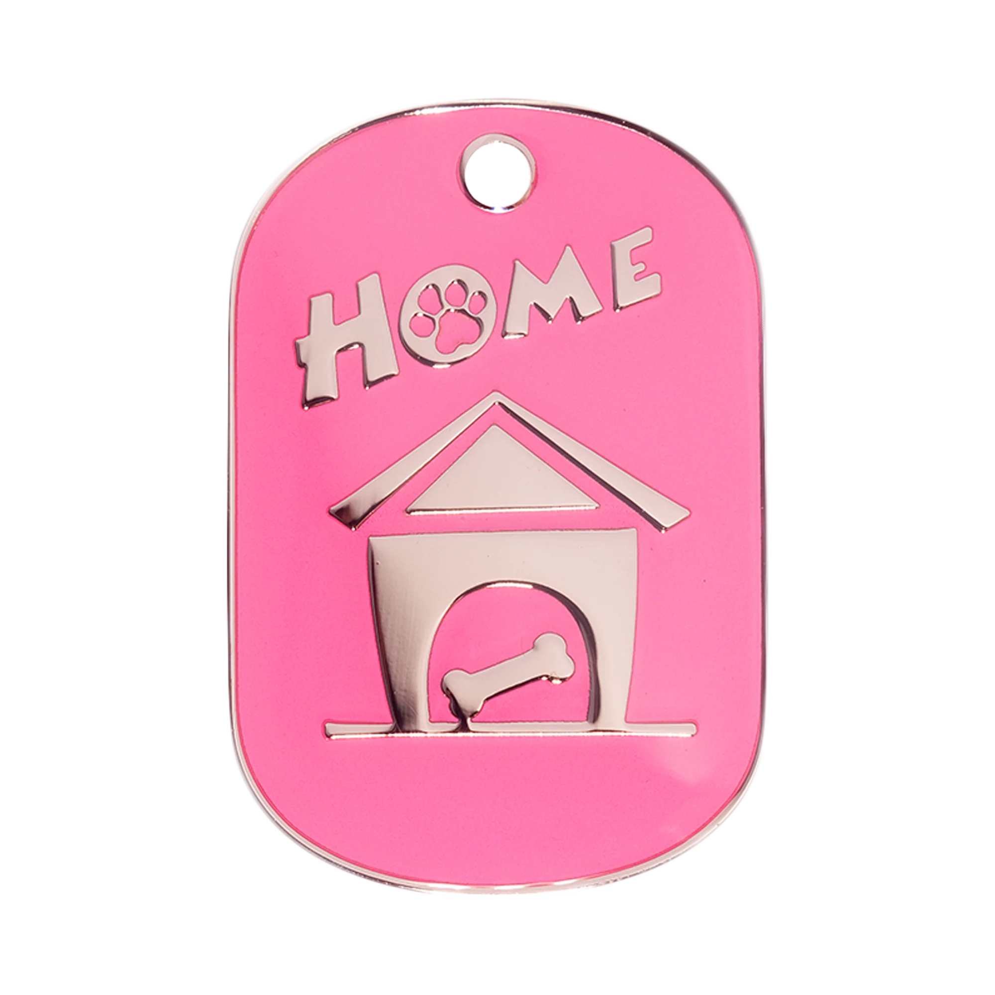 Pink Small Home Pet ID Tag