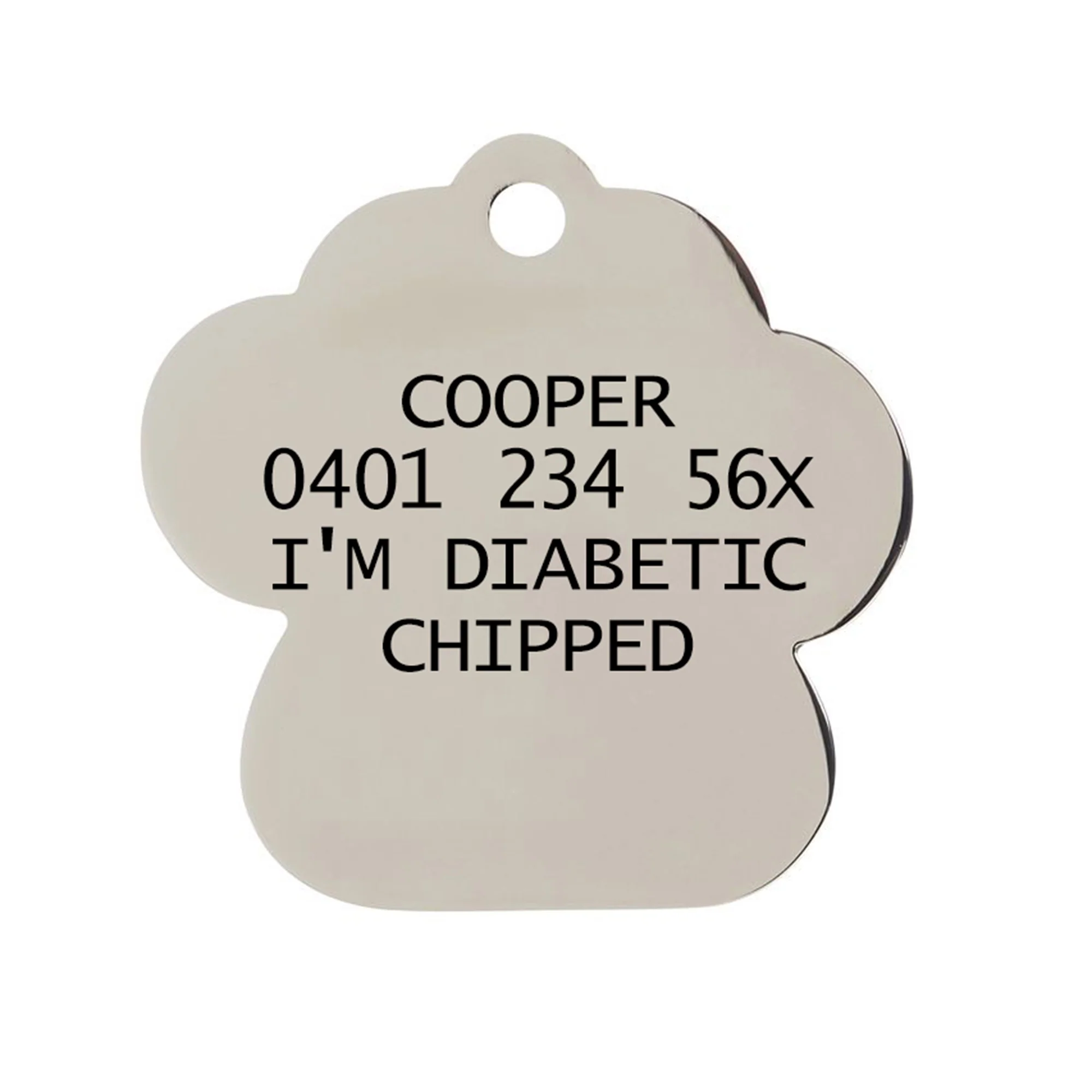 Red Large Paw Pet ID Tag - Image 3