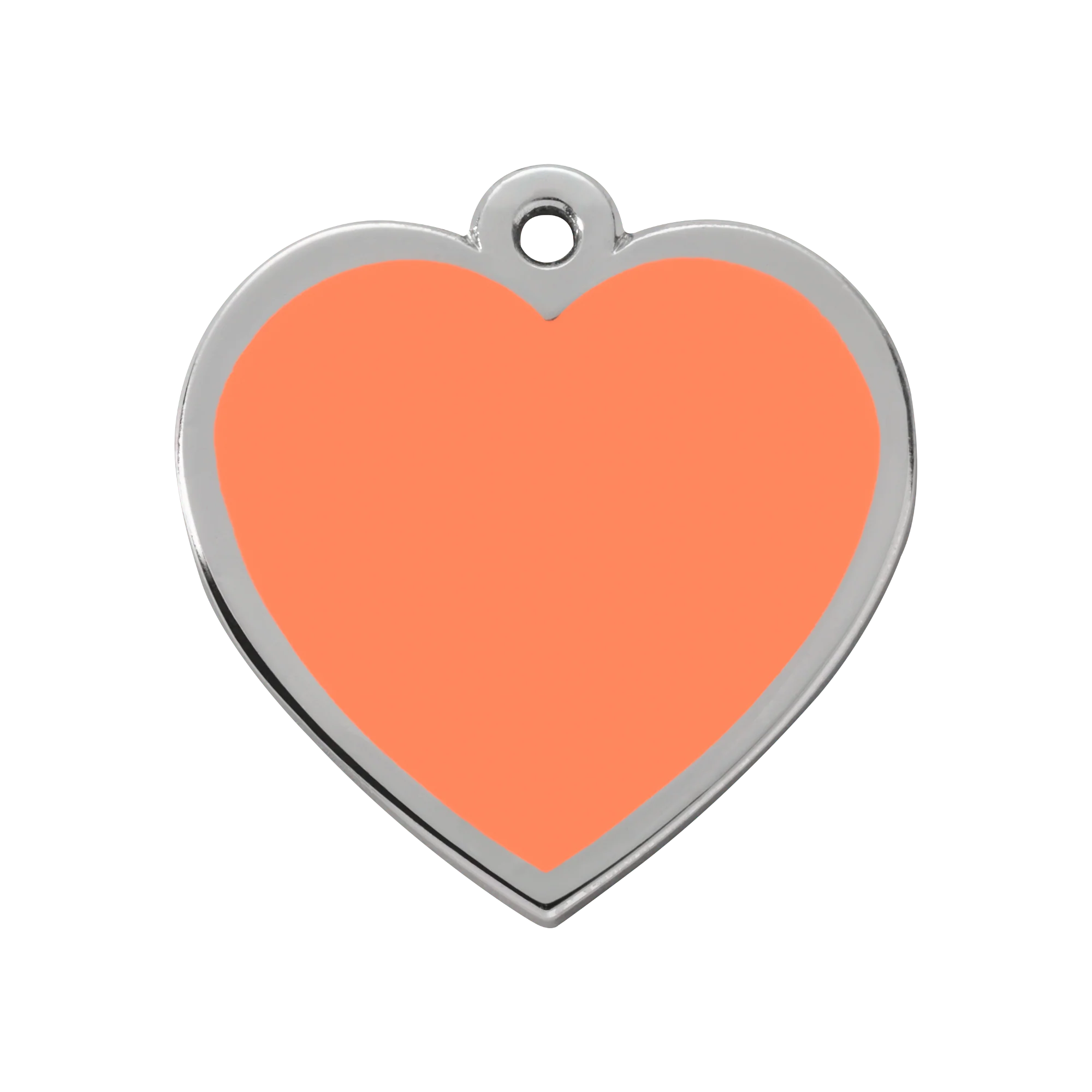 Rose Pink Large Heart Pet ID Tag