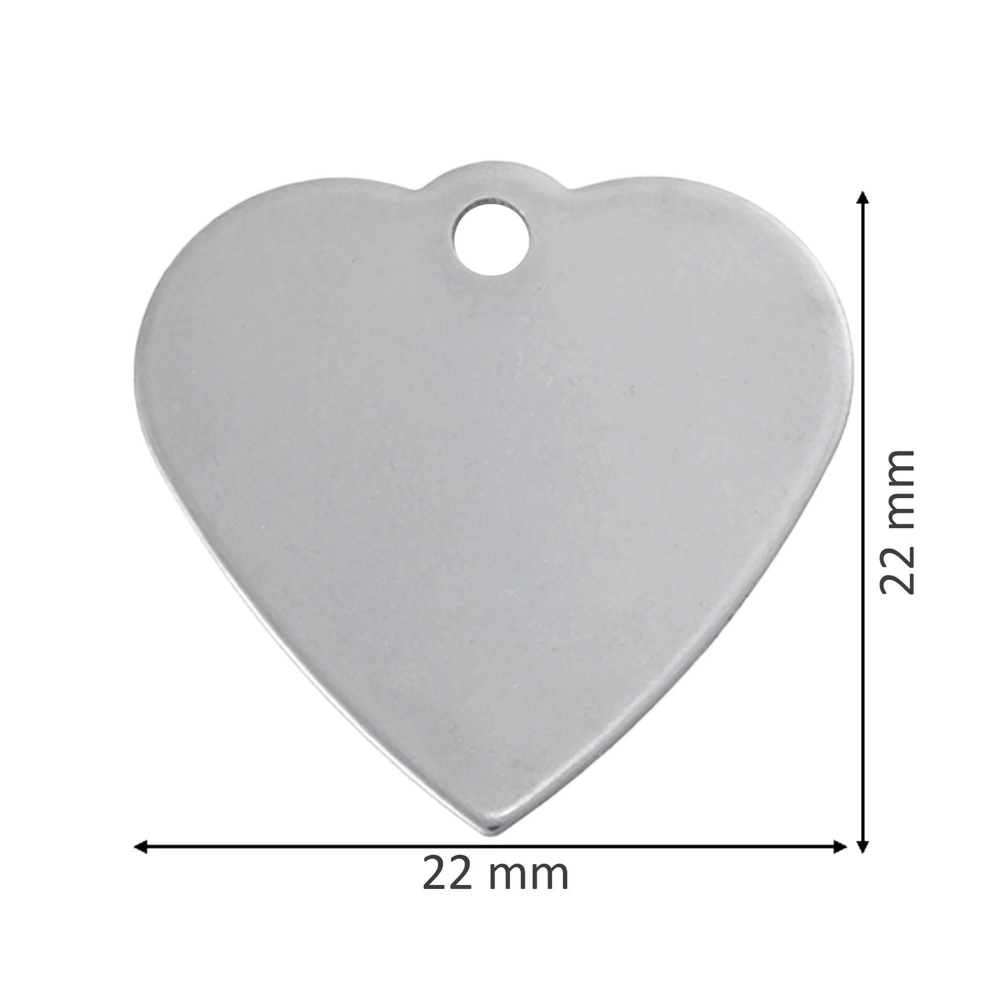Stainless Steel Heart Pet ID Tags - Image 3