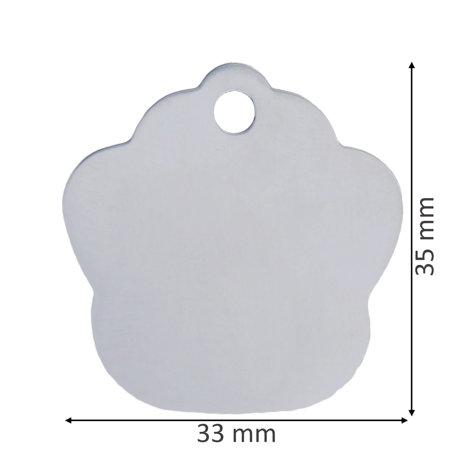 Stainless Steel Pawprint Pet ID Tags - Image 3