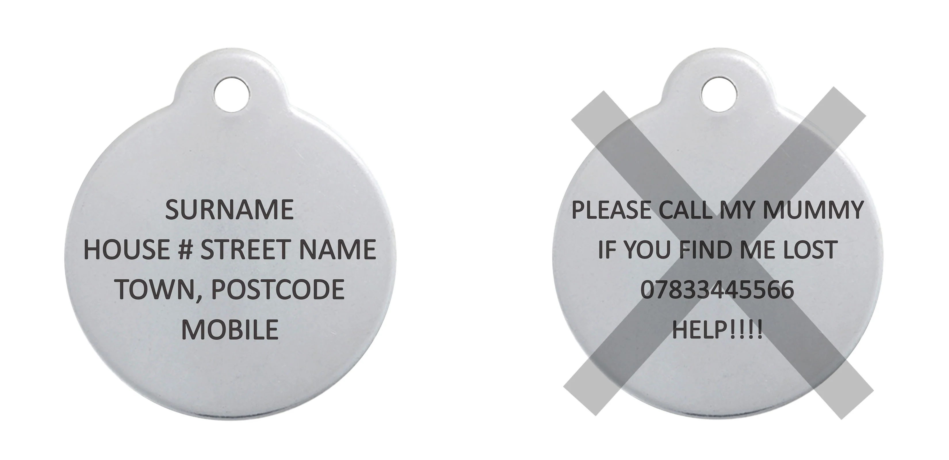Durable Stainless Steel Pet ID Tags Round - Image 8